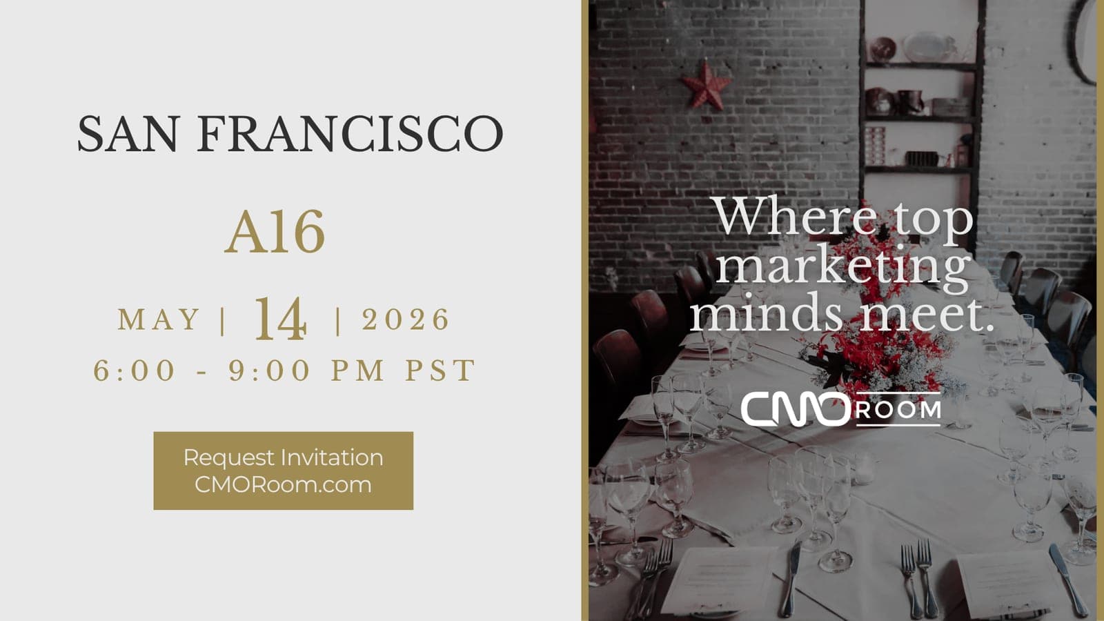 SAN FRANCISCO CMOROOM @ SAN FRANCISCO CMOROOM @ A16